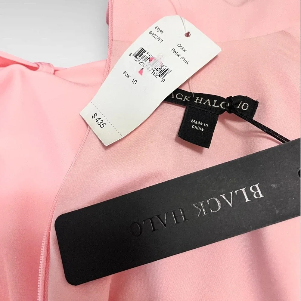 BLACK HALO Petal Pink Lucinda‎ Belted Sheath Dress Size 10 | NWT